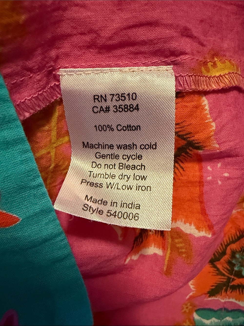 ivy jane Bright Tiered Skirt in Turquoise, Green & Pink, 100% Cotton - Picture 3 of 4